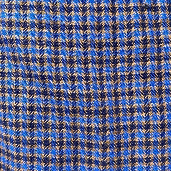 L.L. BEAN Long Sleeve Button-Up Flannel Wicked Good Top Nutmeg Blue Women’s MP - Picture 5 of 7